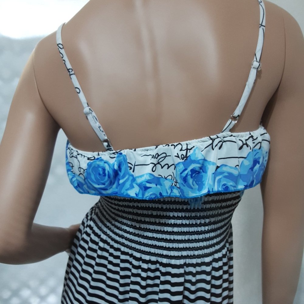 Cyn by Cynthia Mehra Women Maxi Size S/M Stretch Adjustable Straps Marine S673